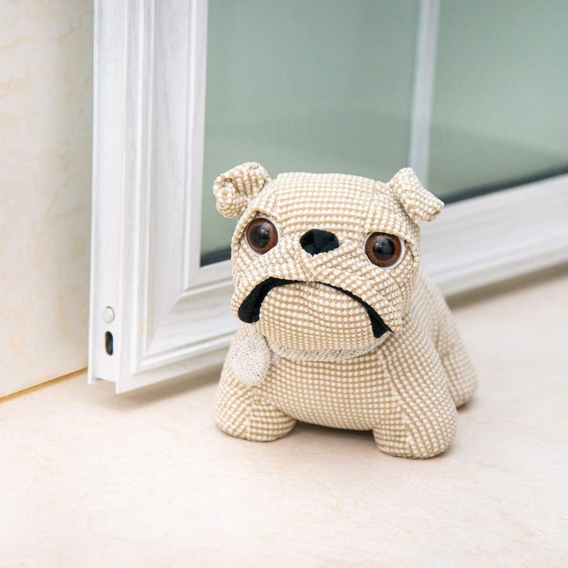 Marwood Cute Door Stopper Decorative Door Stops for Home and Office, Bulldog Weighted Interior Doorstop Fabric Stuffed Animal Door Stopper Floor Decorative - Image 2